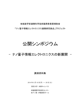 プログラム詳細 (PDF file) - ナノ量子機構