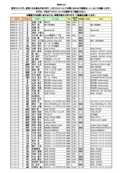 WEBリスト 近藤 文博 MCCC 荒木 透 MC GEMMA MC