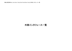 外部インタフェース一覧