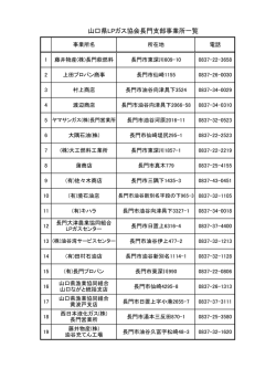 山口県LPガス協会長門支部事業所一覧