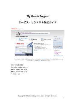 My Oracle Support SR作成ガイド