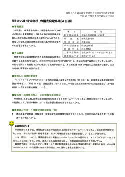 NH ネクスト株式会社 大光発電事業(A 区画)