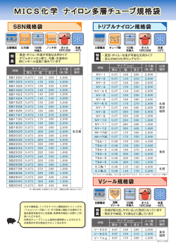 MICS化学 ナイロン多層チューブ規格袋 MICS化学 ナイロン多層