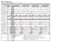 5月学科教習予定表