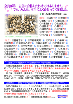 歴代進学実績 - 進学教室勉強クラブホームページ