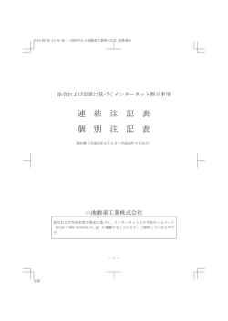 インターネット開示事項