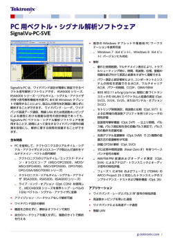 SignalVu-PCベクトル・シグナル解析ソフトウェア・データ