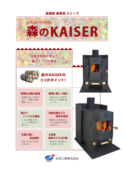 森のKAISER 丈夫でシンプル！ 高燃焼家庭用薪ストーブ