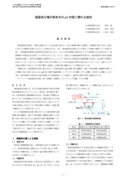 海面処分場の保有水の pH 対策に関わる検討