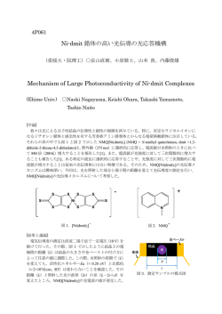 Ni-dmit 錯体の高い光伝導の光応答機構 Mechanism of