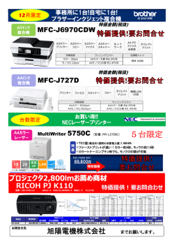 （ブラザー、NEC） （詳細カタログpdf 374kb）