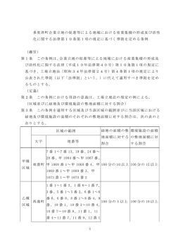 多度津町企業立地の促進等による地域における産業集積の形成及び