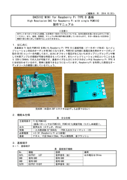 DAC51X2 MINI for Raspberry Pi TYPE B 基板 製作マニュアル