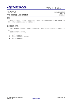 RL78/I1A PFC制御搭載 LED照明制御