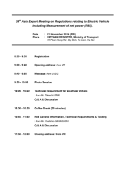 39 Asia Expert Meeting on Regulations relating to Electric Vehicle