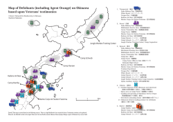 Map of Defoliants (including Agent Orange) on