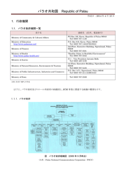 パラオ共和国 Republic of Palau