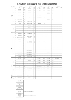 2014年度前期再試験時間割 （PDFファイル）