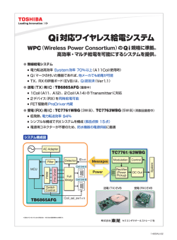 WPC（Wireless Power Consortium）のQi規格に準拠。