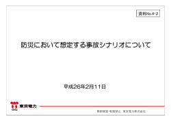 資料No.4-2 防災において想定する事故シナリオについて（東京