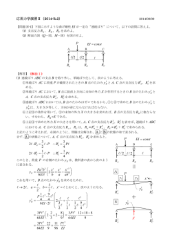 応用力学演習Ⅱ（2014-№2） RA yB ABC 3 3 2 2 4 1 1 2 2 4