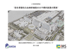 “急性骨髄性白血病幹細胞の分子標的医薬の開発”