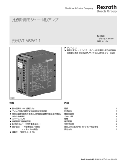 比例弁用モジュール形アンプ 形式 VT-MSPA2-1