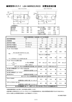 業務用ロスナイ LGH-N65RS(D),RX(D) 耐震強度検討書