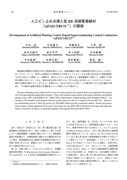 人工ピン止め点導入型 RE 系超電導線材 「nPAD-YBCO 」