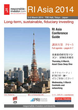 RI Asia 2014 - Responsible Investor