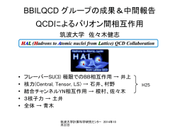 QCDによるバリオン間相互作用 - 筑波大学計算科学研究センター