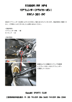 S1000R/RR HP4 リアフェンダー（ドライカーボン） SSCJ-301-DC