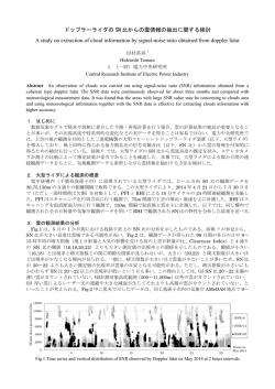 ドップラーライダの SN 比からの雲情報の抽出に関する検討