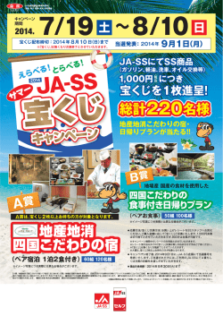 JA-SS夏のキャンペーンチラシ