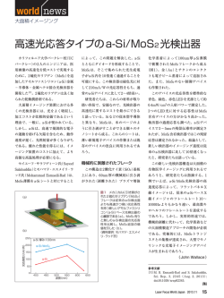 高速光応答タイプのa-Si/MoS2光検出器 - Laser Focus World Japan