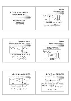 集中定数系とダイナミクス （等価回路の考え方） 熱伝導 heat conduction
