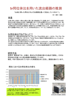 Sr同位体比を用いた流出経路の推測
