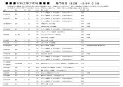 材料工学(TM) - 東京理科大学消費生活協同組合