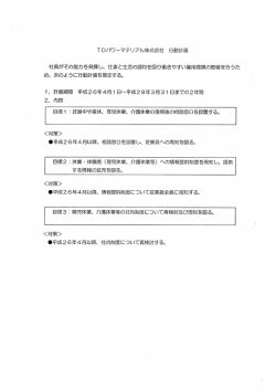 TDパワーマテリアル株式会社 行動計画