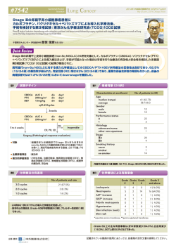 Stage Ⅲの非扁平非小細胞肺癌患者に カルボプラチン、パクリタキセル