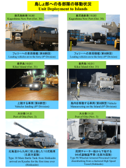 島しょ部への各部隊の移動状況 Unit Deployment to Islands