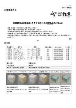 お得意様各位 医薬部外品『清浄綿』の自主回収に伴う