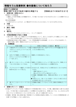 sx 情報モラル指導事例 肖像権について知ろう