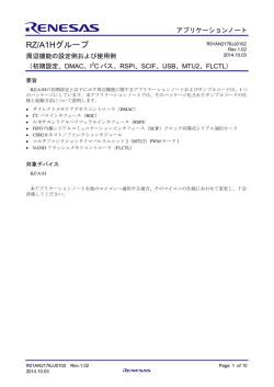 RZ/A1Hグループ - Renesas Electronics