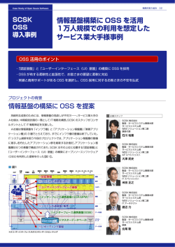 情報基盤構築に OSS を活用 1万人規模での利用を