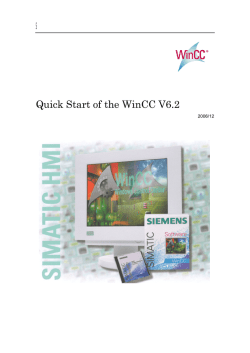 Quick Start of WinCC V6
