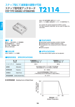 ステップ型可変アッテネータ STEP TYPE VARIABLE ATTENUATORS