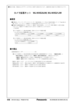 カメラ拡張キット WJ-NVE20JW, WJ