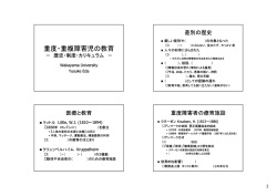 重度・重複障害者教育の歴史 ＜空欄＞ (ppt)