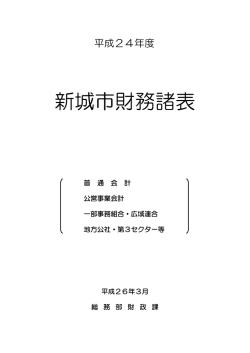 普通会計・単体・連結財務諸表 [1726KB pdfファイル] - 新城市